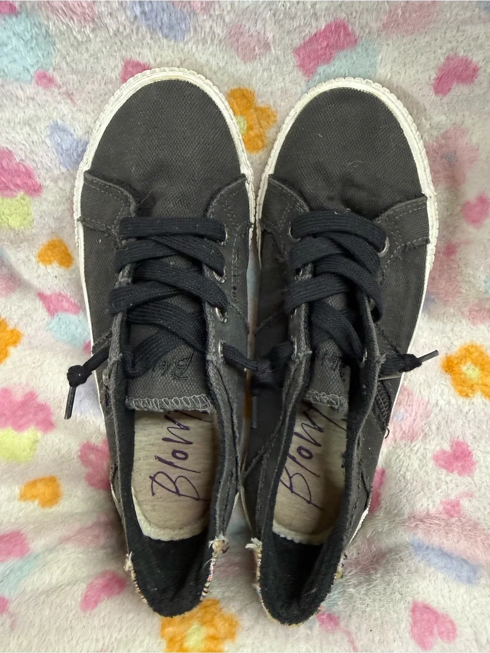 Blowfish Black Canvas Low-Top Sneakers